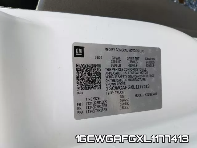 1GCWGAFGXL1177413 фото 2
