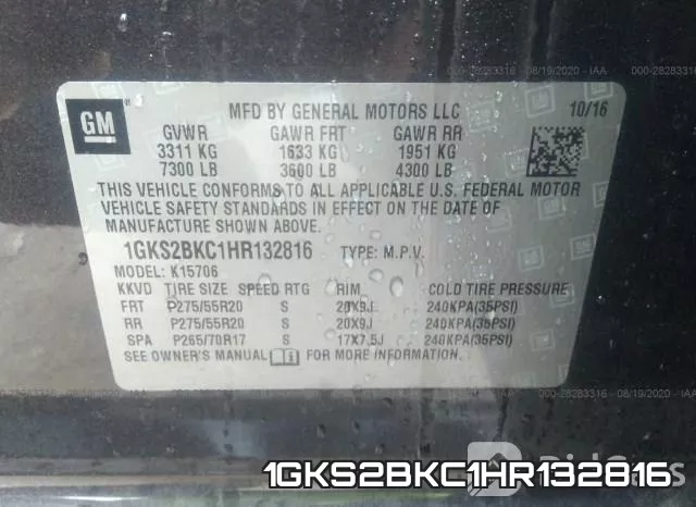 1GKS2BKC1HR132816 фото 10