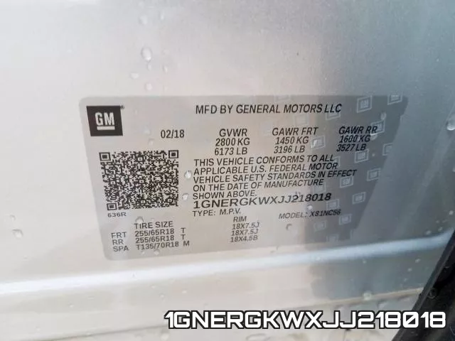 1GNERGKWXJJ218018 фото 2