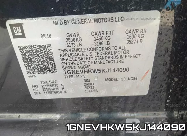 1GNEVHKW5KJ144090 фото 10