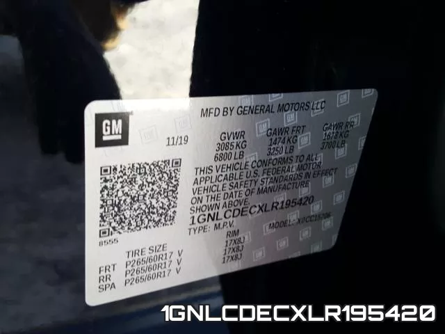 1GNLCDECXLR195420 фото 2