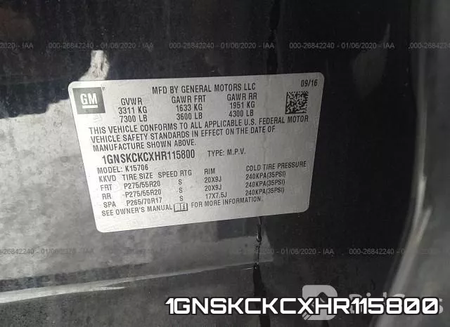 1GNSKCKCXHR115800 фото 10