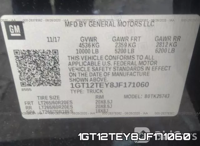 1GT12TEY8JF171060 фото 10