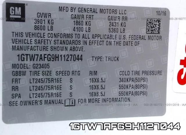 1GTW7AFG9H1127044 фото 10