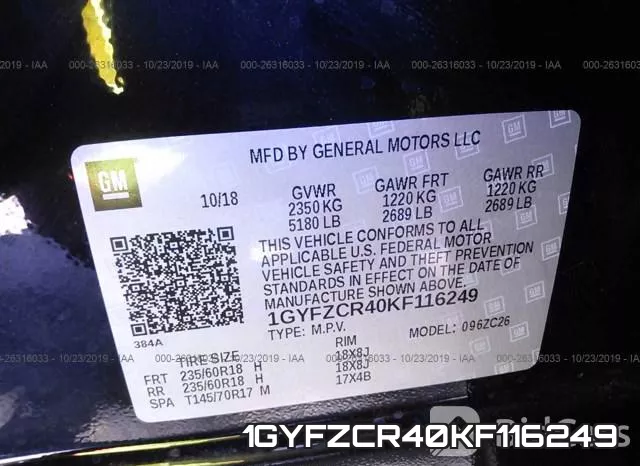 1GYFZCR40KF116249 фото 10