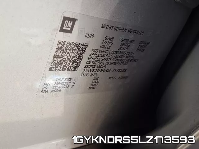 1GYKNDRS5LZ173593 фото 2