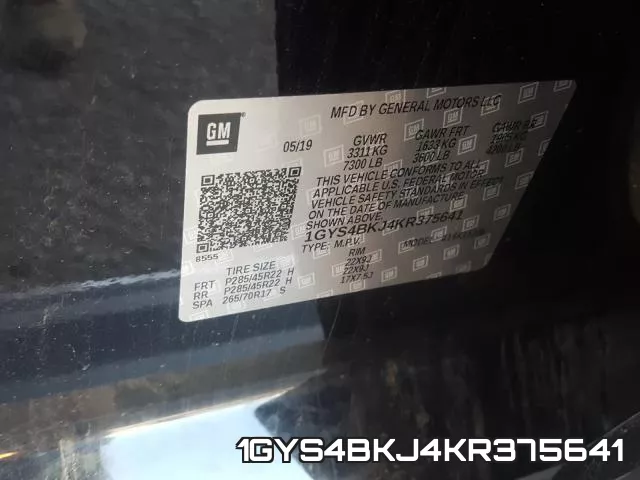 1GYS4BKJ4KR375641 фото 2