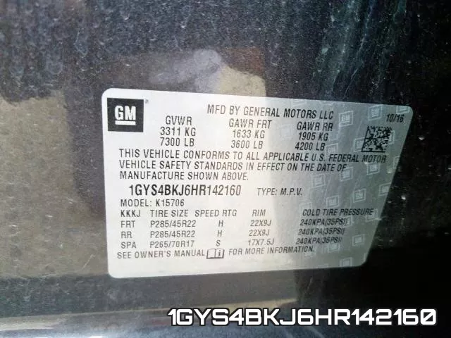 1GYS4BKJ6HR142160 фото 2