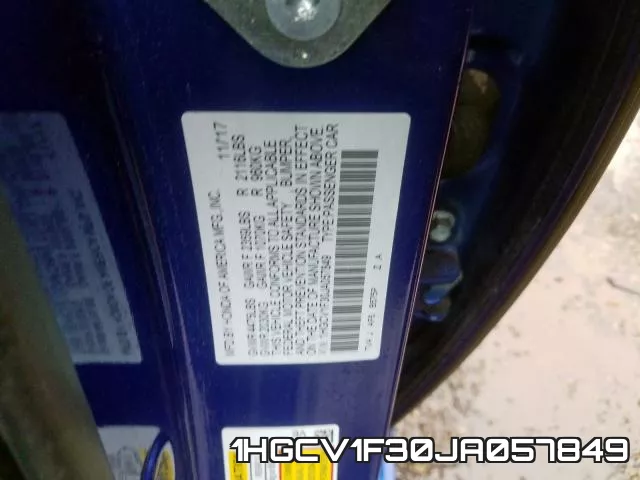 1HGCV1F30JA057849 фото 2