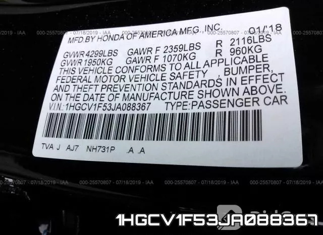 1HGCV1F53JA088367 фото 10