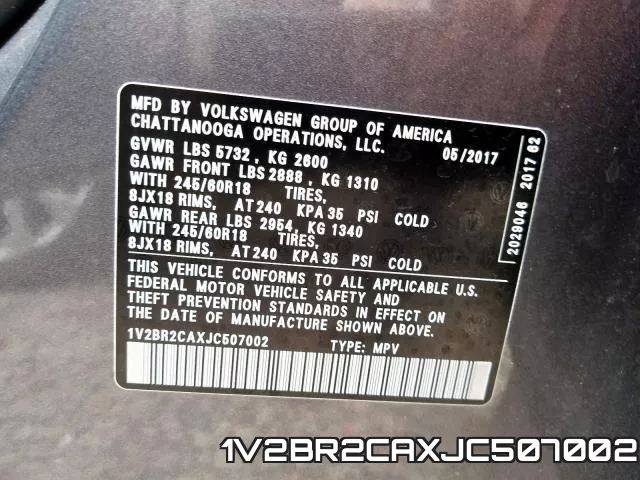 1V2BR2CAXJC507002 фото 2