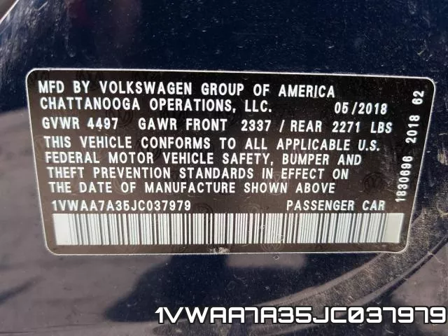 1VWAA7A35JC037979 фото 2