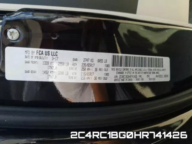 2C4RC1BG0HR741426 фото 2