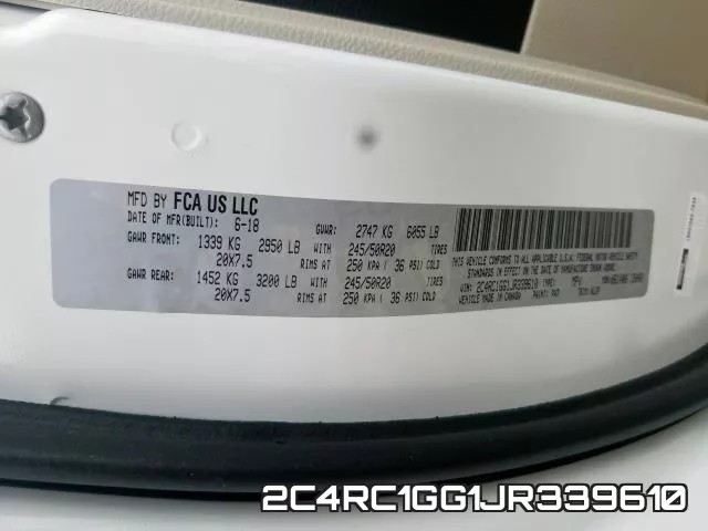 2C4RC1GG1JR339610 фото 2