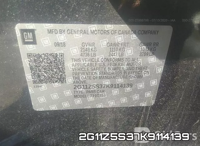 2G11Z5S37K9114139 фото 10