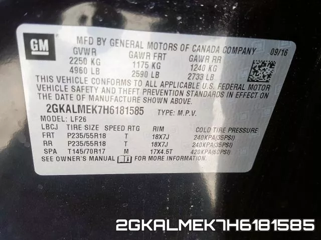2GKALMEK7H6181585 фото 2