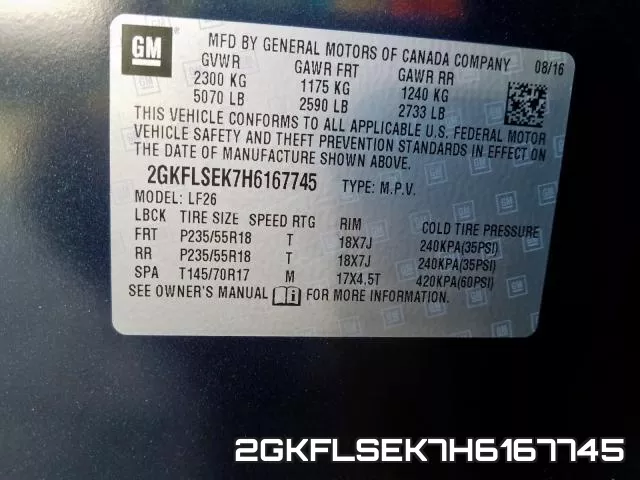2GKFLSEK7H6167745 фото 2