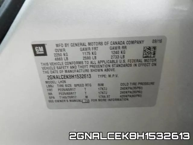 2GNALCEK8H1532613 фото 2