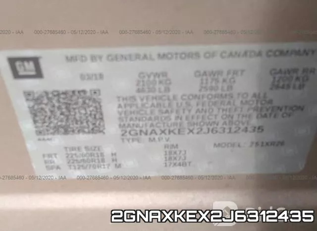 2GNAXKEX2J6312435 фото 10