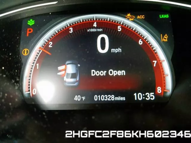 2HGFC2F86KH602346 фото 9