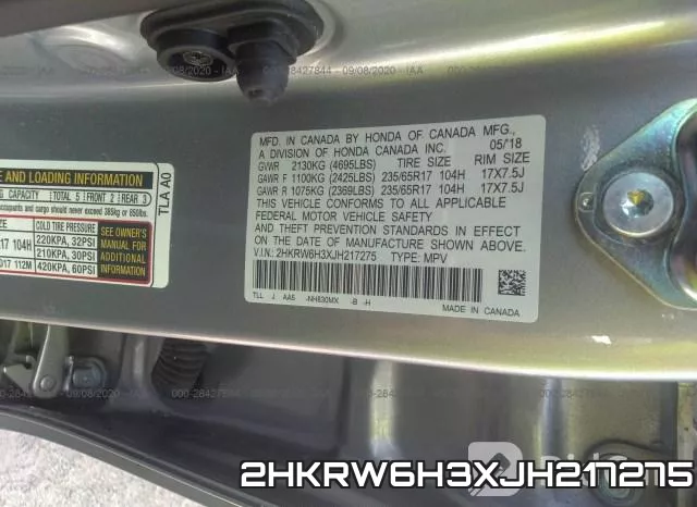 2HKRW6H3XJH217275 фото 10
