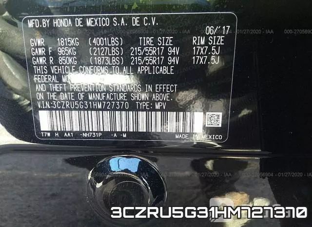 3CZRU5G31HM727370 фото 10