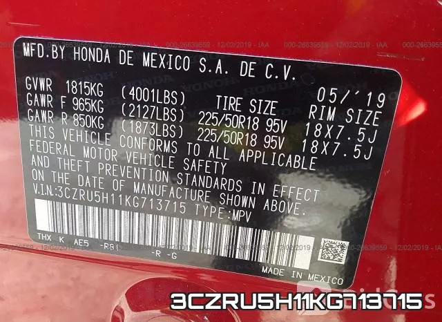 3CZRU5H11KG713715 фото 10