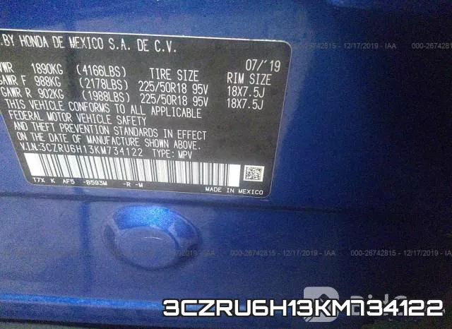 3CZRU6H13KM734122 фото 10