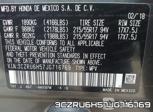3CZRU6H57JG716769 фото 10