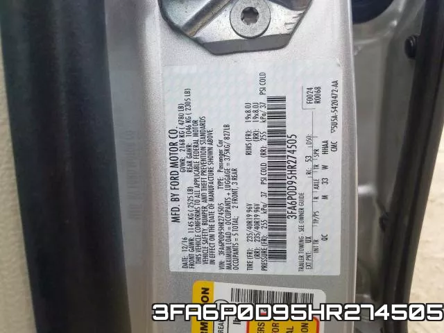 3FA6P0D95HR274505 фото 2