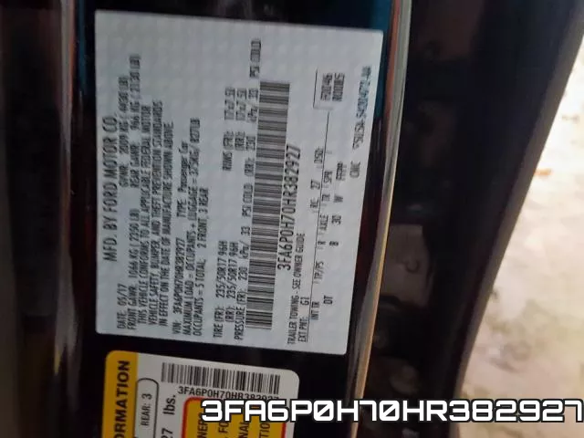 3FA6P0H70HR382927 фото 2