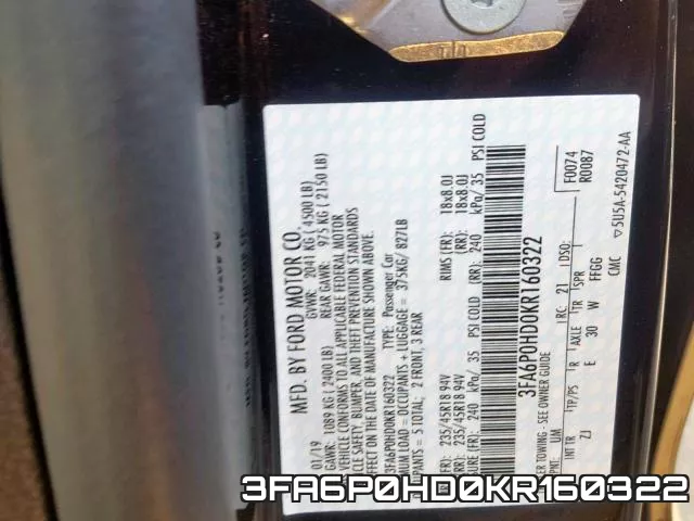 3FA6P0HD0KR160322 фото 2