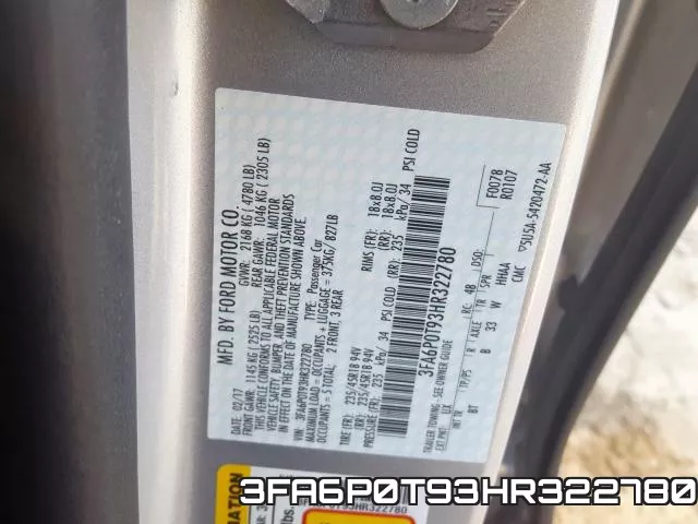 3FA6P0T93HR322780 фото 2