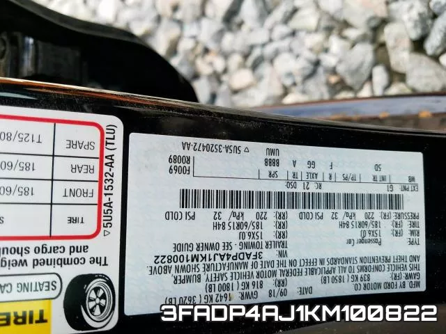 3FADP4AJ1KM100822 фото 2