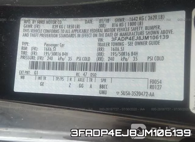 3FADP4EJ8JM106139 фото 9