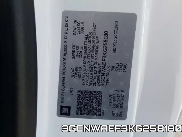 3GCNWAEF3KG258180 фото 2
