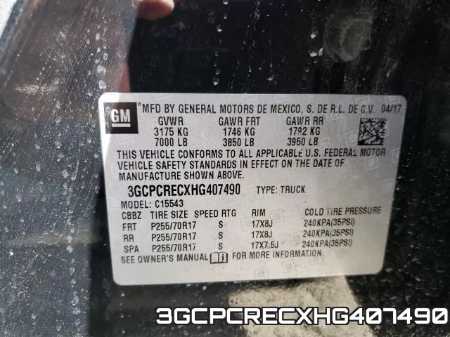 3GCPCRECXHG407490 фото 2