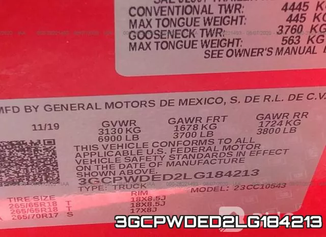 3GCPWDED2LG184213 фото 10