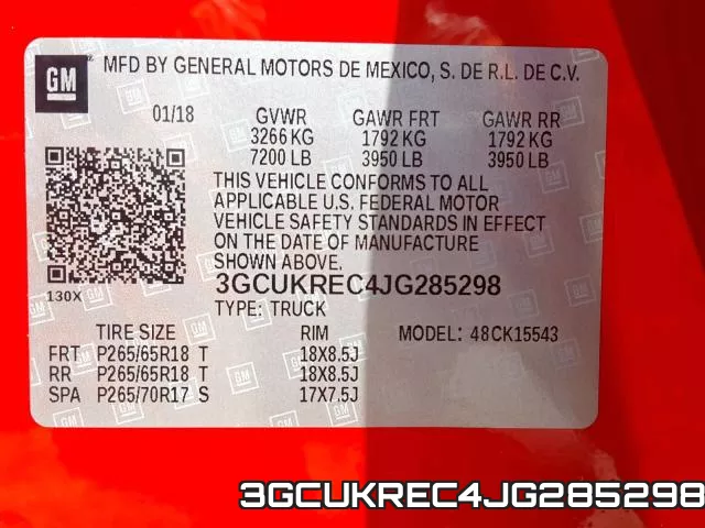 3GCUKREC4JG285298 фото 2