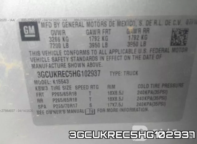 3GCUKREC5HG102937 фото 10