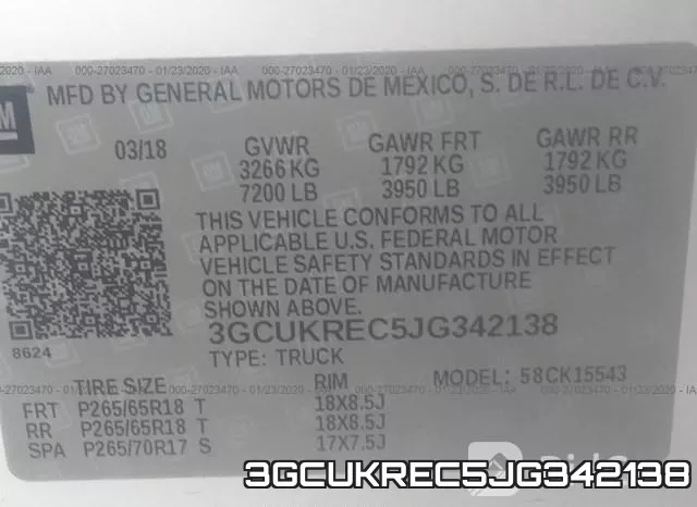 3GCUKREC5JG342138 фото 10