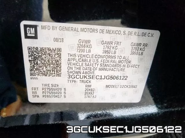 3GCUKSEC1JG506122 фото 2