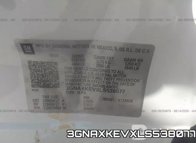 3GNAXKEVXLS538077 фото 10