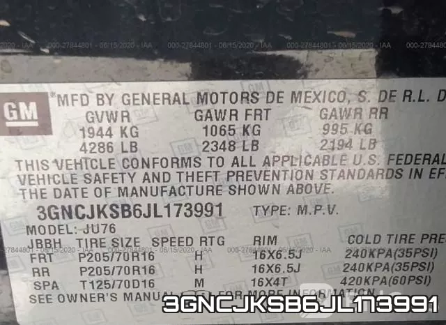 3GNCJKSB6JL173991 фото 10