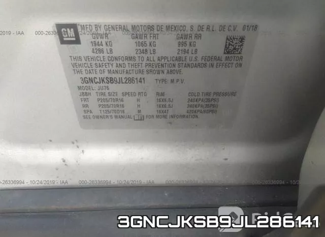 3GNCJKSB9JL286141 фото 10