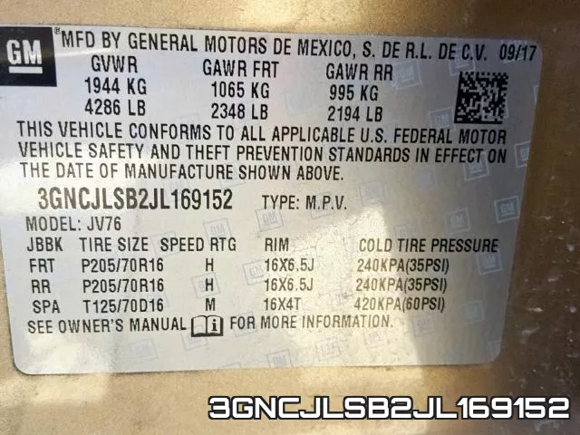 3GNCJLSB2JL169152 фото 2