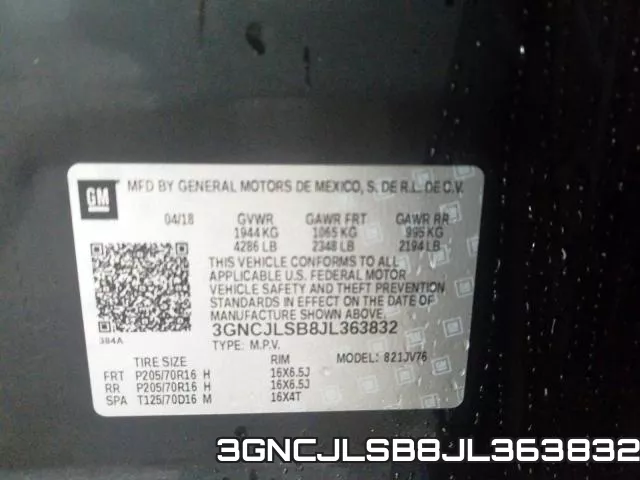 3GNCJLSB8JL363832 фото 2