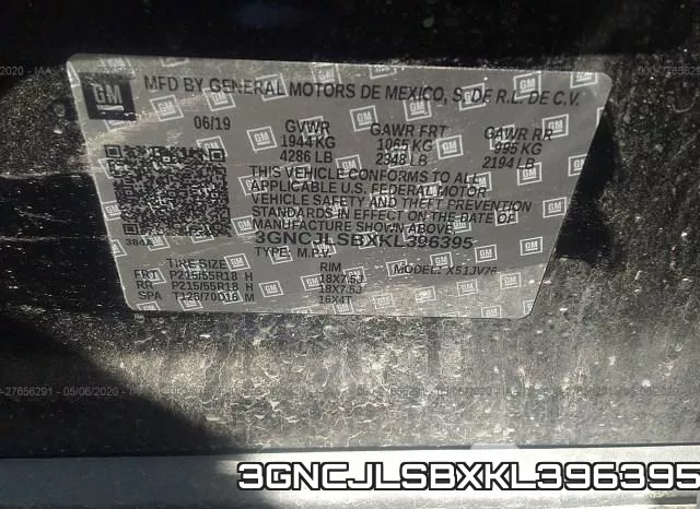 3GNCJLSBXKL396395 фото 10