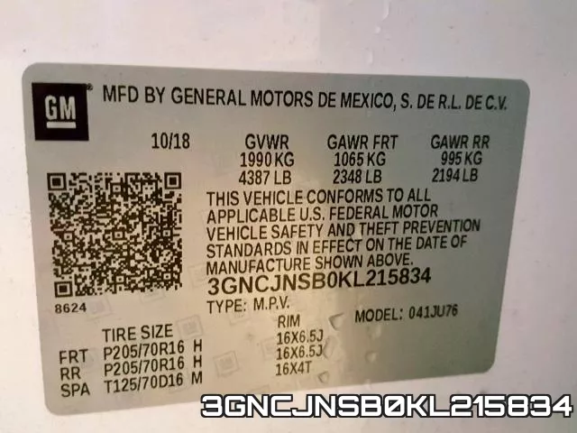 3GNCJNSB0KL215834 фото 2