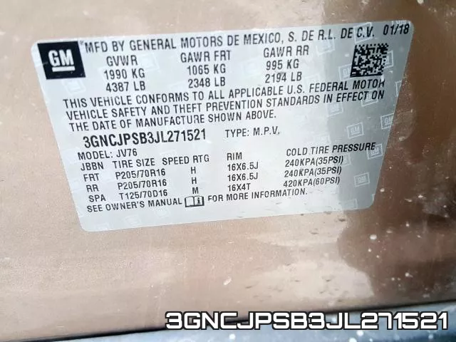 3GNCJPSB3JL271521 фото 2